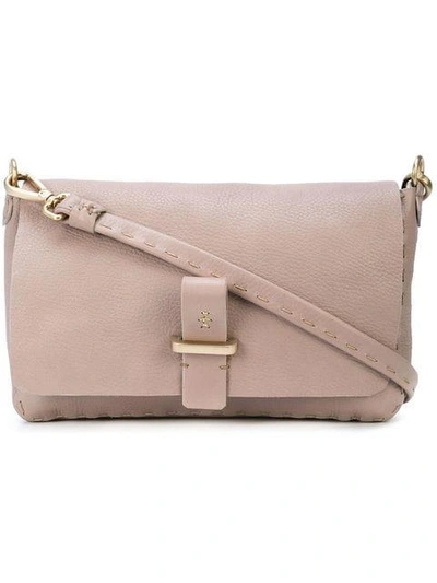 Henry Beguelin Foldover Top Satchel Bag In Taupe