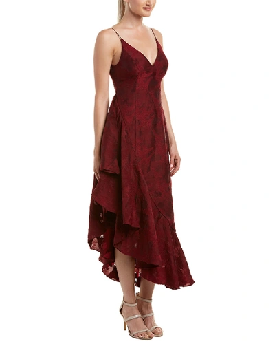 C/meo Collective Collective Jacquard Midi Dress In Red