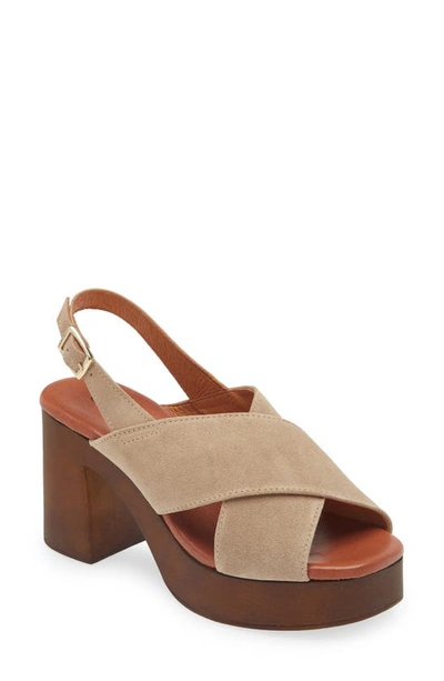 Cordani Wendy Slingback Platform Sandal In Crosta Pelle Corda