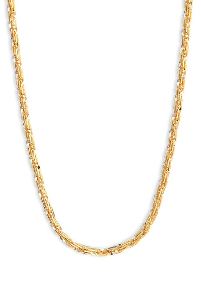 Nordstrom Wheat Chain Link Necklace In 14k Gold Plated