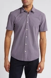 Hugo Boss Roan Ken Slim Fit Short Sleeve Button-up Shirt In Light Pink