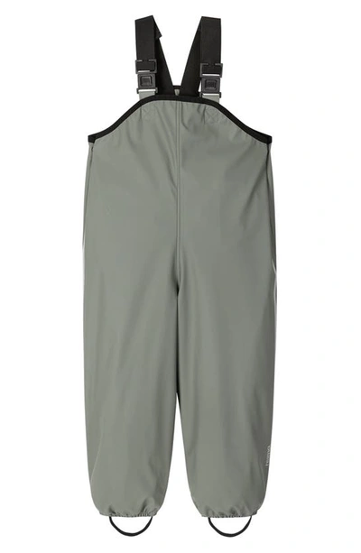 Reima Kids' Lammikko Waterproof Rain Trousers In Greyish Green