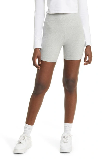 Bp. Peached Jersey Bike Shorts In Grey Heather