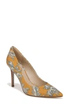 Sam Edelman Hazel Pointed Toe Pump In Washed Marigold