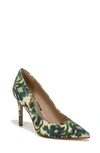 Sam Edelman Hazel Pointed Toe Pump In Turqoise Green Multi