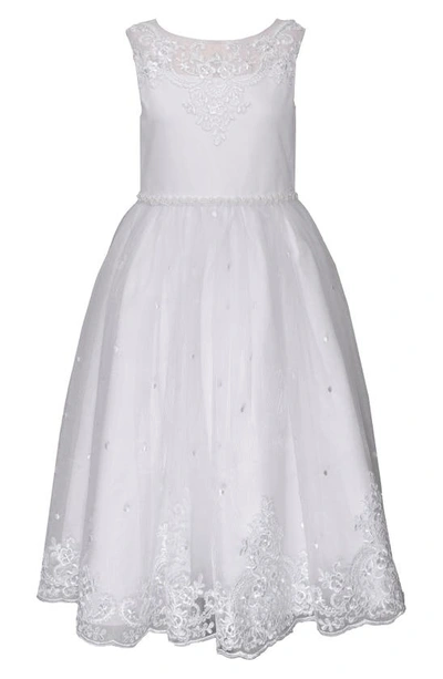 Iris & Ivy Kids' Sleeveless First Communion Dress In White
