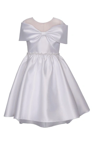 Iris & Ivy Kids' Illusion Neck Communion Dress In White