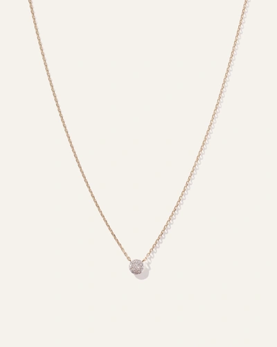 Quince Women's 14k Gold Diamond Pave Disc Necklace In Yellow Gold