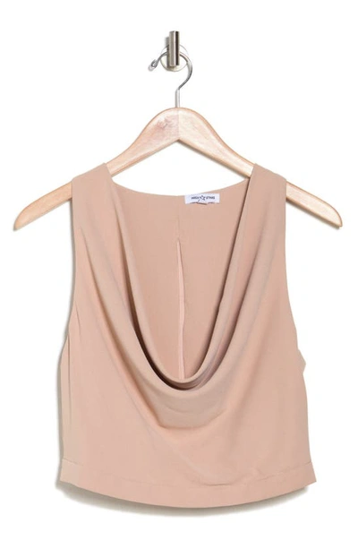 Area Stars Alice Cowl Neck Top In Tan