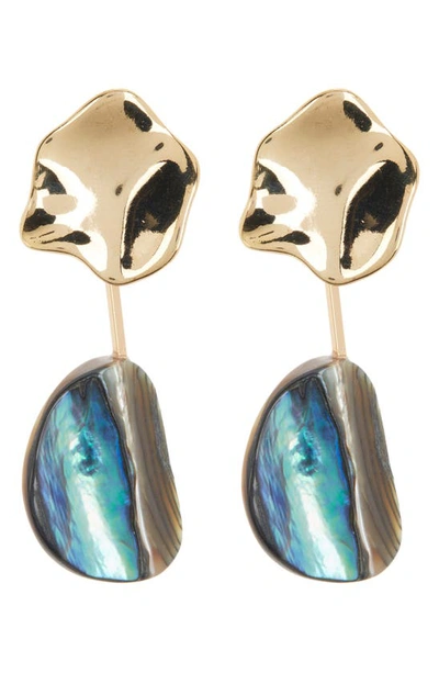 Nakamol Chicago Abalone Drop Earrings In Gold