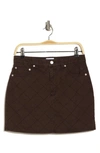 Obey Kallie Cotton Denim Miniskirt In Java Brown