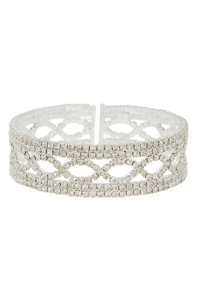 Tasha Crystal Cuff Bracelet In Metallic