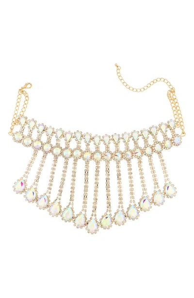 Tasha Crystal Drop Necklace In Gold