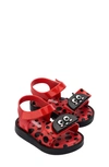 Melissa Kids' Jump Bugs Sandal In Red/ Black