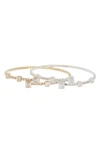 Tasha Crystal Cuff Bracelet In White