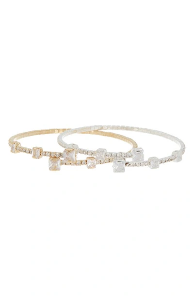 Tasha Crystal Cuff Bracelet In White