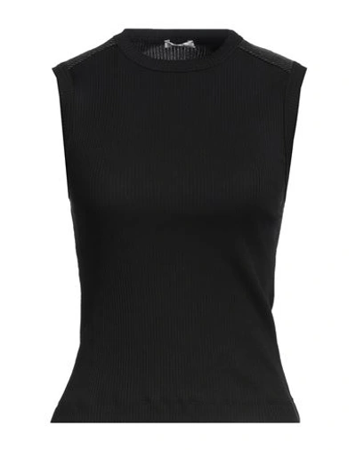Brunello Cucinelli Woman Top Black Size L Cotton, Brass In Black