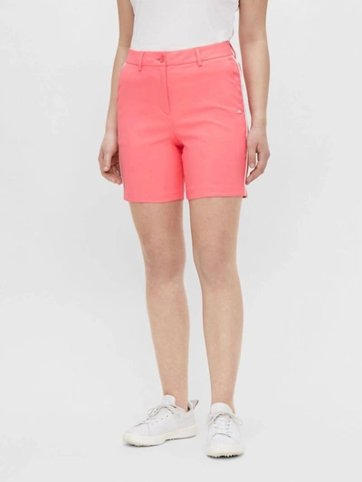 J. Lindeberg Gwen Golf Shorts In Tropical Coral In Multi