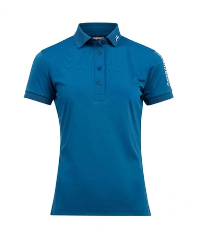 J. Lindeberg Women's Tour Tech Golf Polo In Moroccan Blue In Multi
