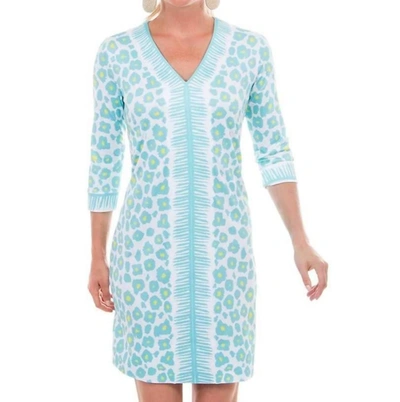 Gretchen Scott Border Town Dress In Wildcat Turquoise In Multi
