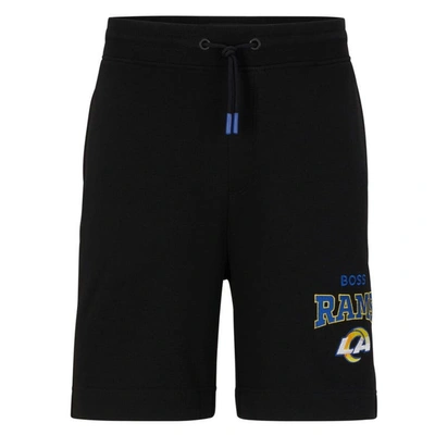 Boss X Nfl Black/royal Los Angeles Rams Snap Shorts