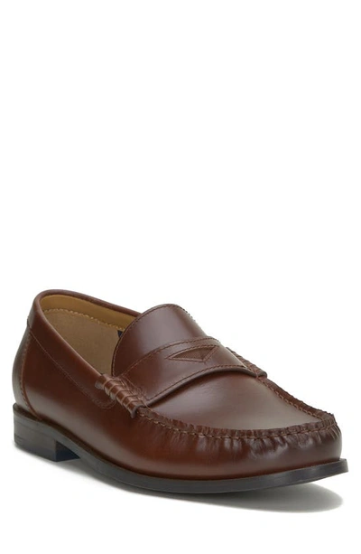 Vince Camuto Wynston Penny Loafer In Leather Brown
