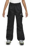 Nike Kids' Sportswear Water Repellent Cargo Pants In Black/white