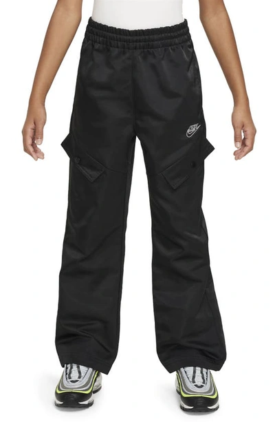 Nike Kids' Sportswear Water Repellent Cargo Pants In Black/white