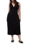 Madewell The Ariana Midi Dress In True Black