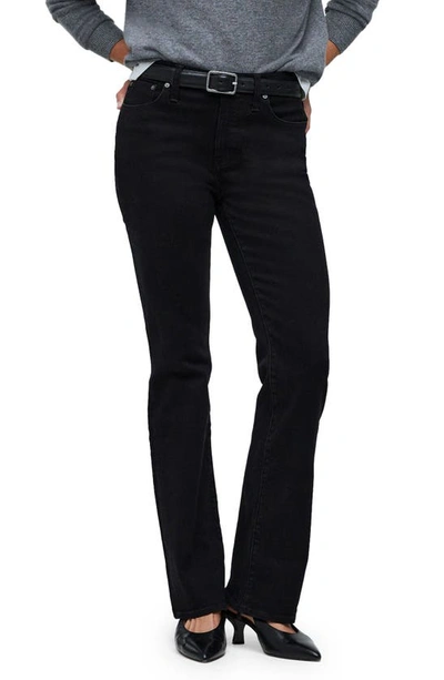 Madewell Kick Out Full-length Jeans In Black Frost