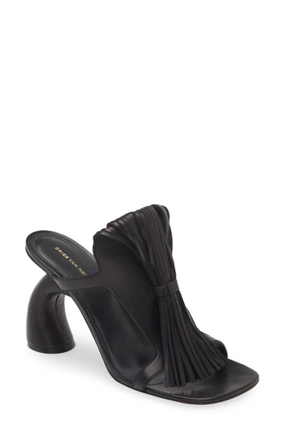 Dries Van Noten Tassel Sandal In Black