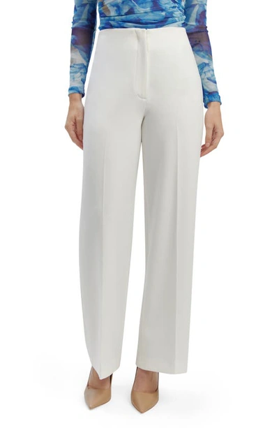 Bardot Anna High Waist Wide Leg Pants In Orchid White