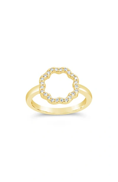 Sterling Forever Marisole Cubic Zirconia Ring In Gold