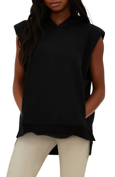 Beach Riot Rylee Sleeveless Hooded Top In Black