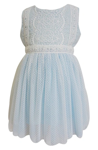 Popatu Babies'  Lace & Tulle Party Dress In Blue