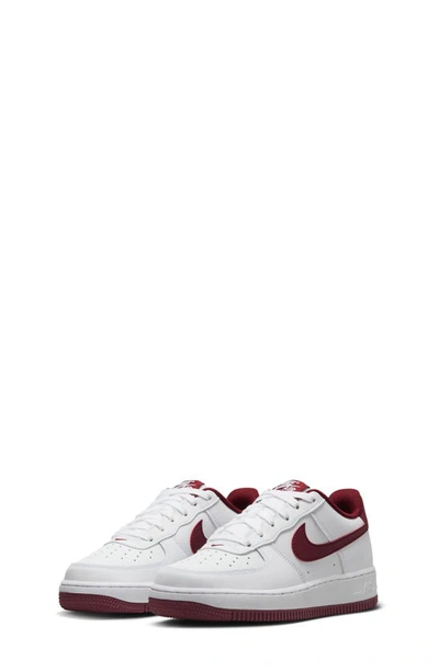 Nike Kids' Air Force 1 Trainer In White/ Team Red