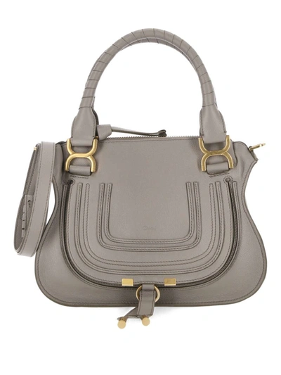 Chloé Marcie Small Hand Bag In Cashmere Grey