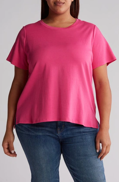 Vince Camuto Crewneck T-shirt In Hot Pink