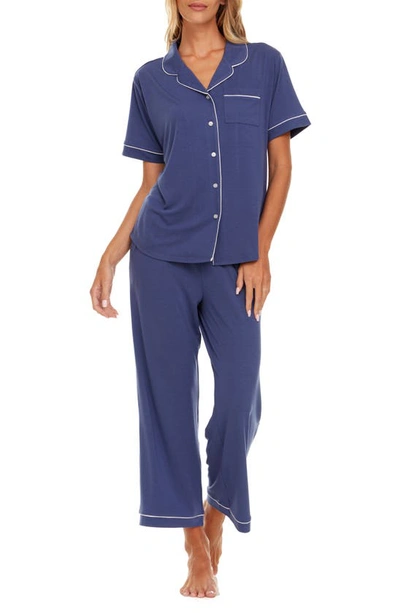 Flora By Flora Nikrooz Annie Matching Pajama Set In Dark Blue
