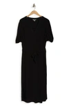 By Design Montana Balloon Sleeve Challis Maxi Dress In Black