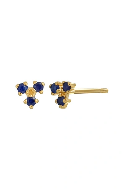 Bony Levy 18k Gold Gemstone Stud Earrings In Blue