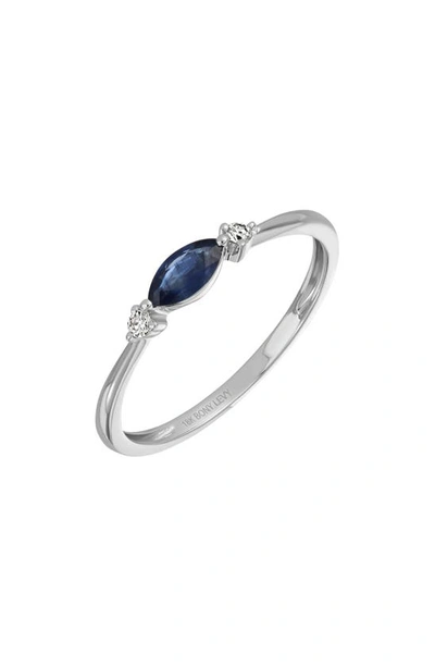 Bony Levy El Mar 18k White Gold Diamond & Sapphire Stackable Ring