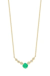 Bony Levy 18k Gold El Mar Diamond & Emerald Necklace In 18k Yellow Gold