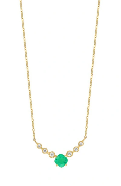 Bony Levy 18k Gold El Mar Diamond & Emerald Necklace In 18k Yellow Gold