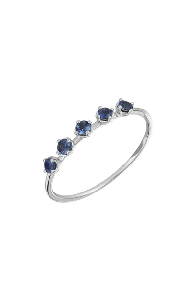 Bony Levy 18k White Gold El Mar Sapphire Stackable Ring