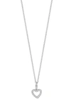 Bony Levy Icon Diamond Heart Pendant Necklace In Metallic
