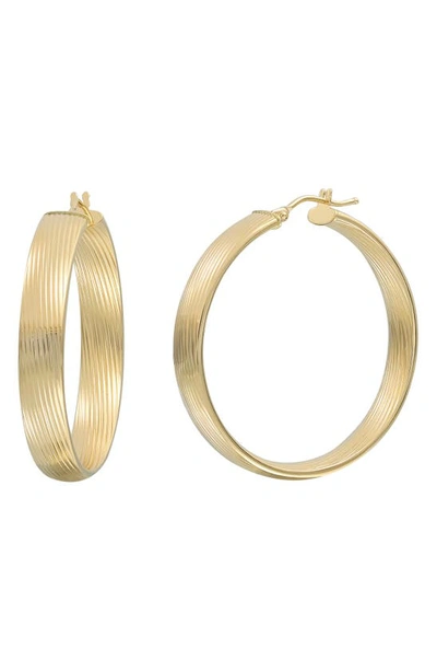 Bony Levy 14k Gold Ribbed Hoop Earrings