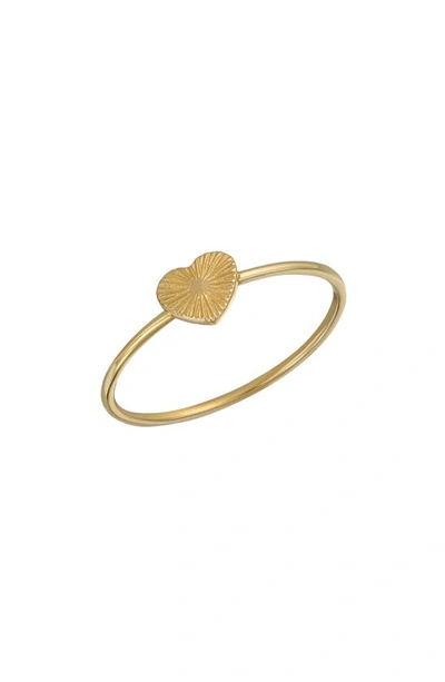 Bony Levy 14k Gold Heart Stacking Ring In 14k Yellow Gold