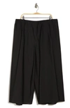 Vince Poplin Bias Cotton Culottes In Black