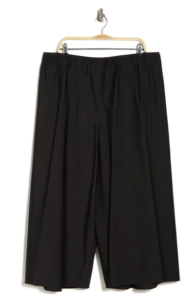 Vince Poplin Bias Cotton Culottes In Black